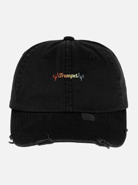 Trumpet palpitations - Flexfit Vintage Destroyed Cap - black - Front