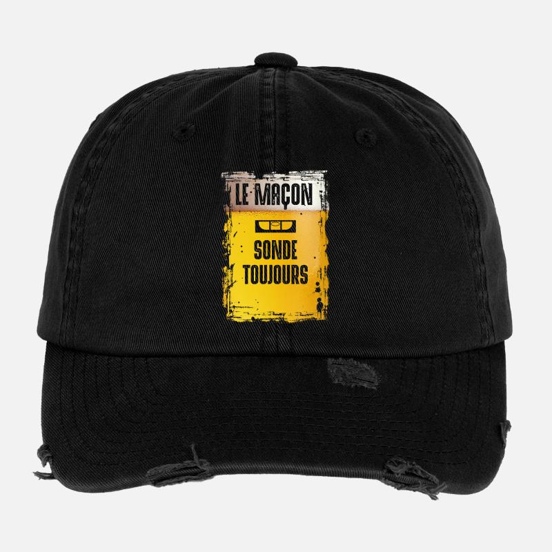 Le Maçon Sonde Toujours Flexfit Vintage Destroyed Cap