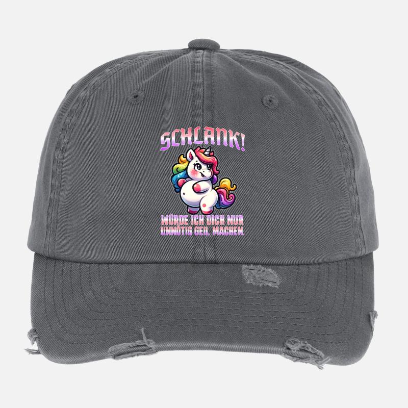 Schlank & Selbstbewusst: Ironisches Statement Flexfit Vintage Destroyed Cap