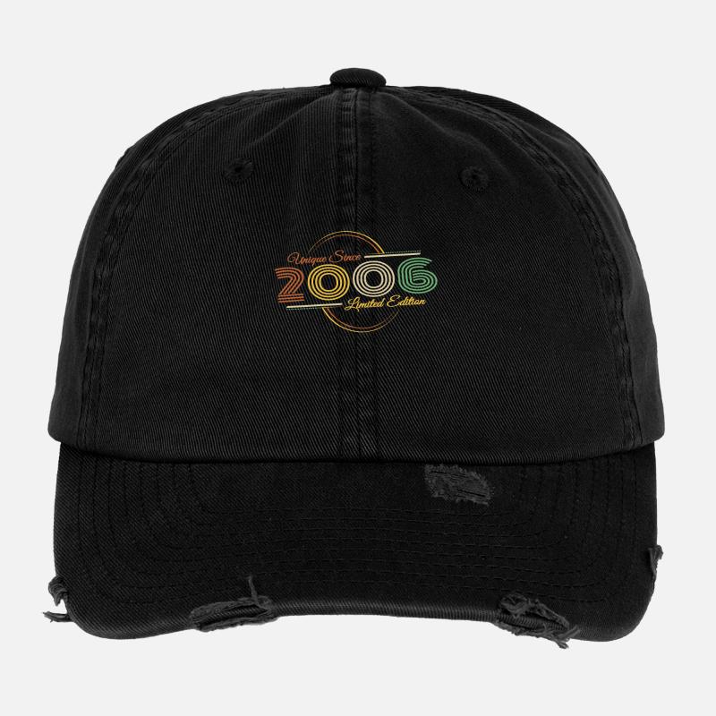 Geburtstag Retro Einzigartig Seit 2006 Flexfit Vintage Destroyed Cap