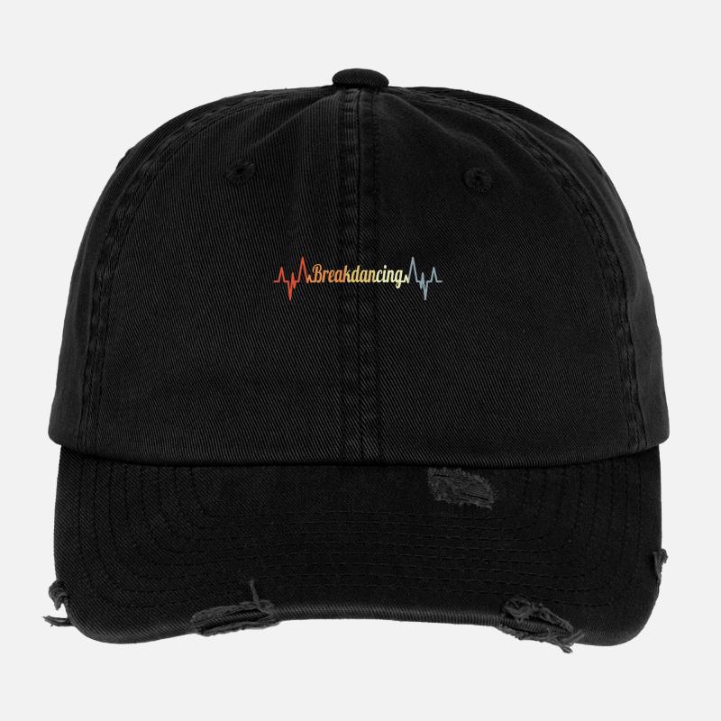 Breakdance Palpitations cardiaques Casquette vintage effet usé Flexfit