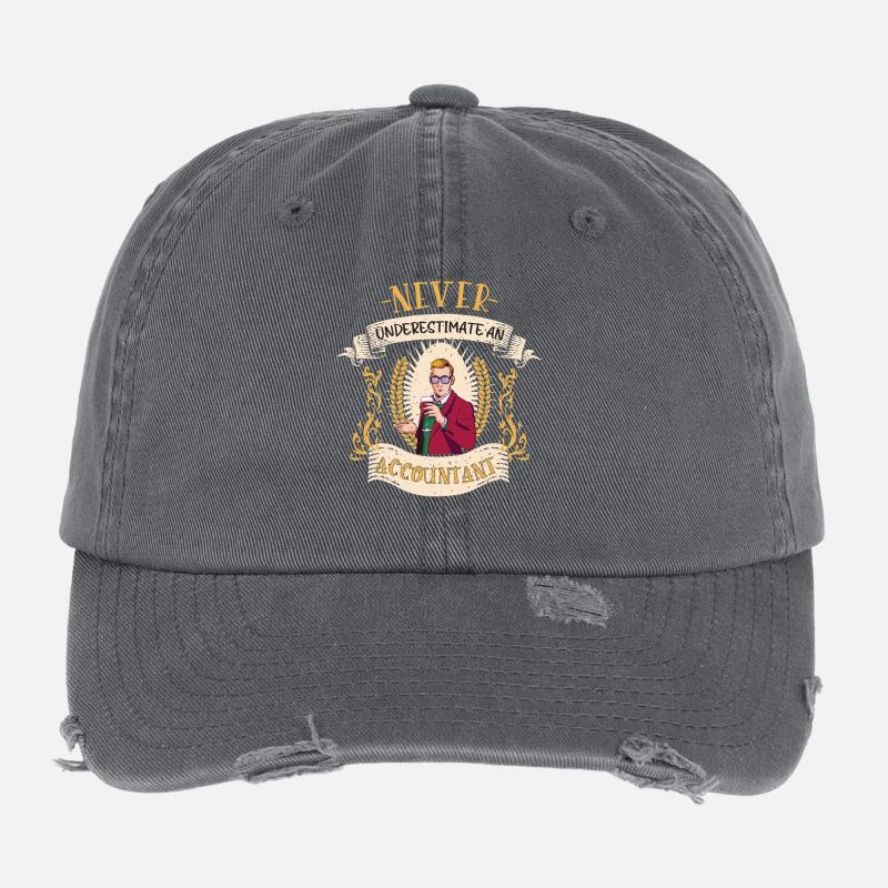 Cadeau drôle de comptabilité comptable Casquette vintage effet usé Flexfit