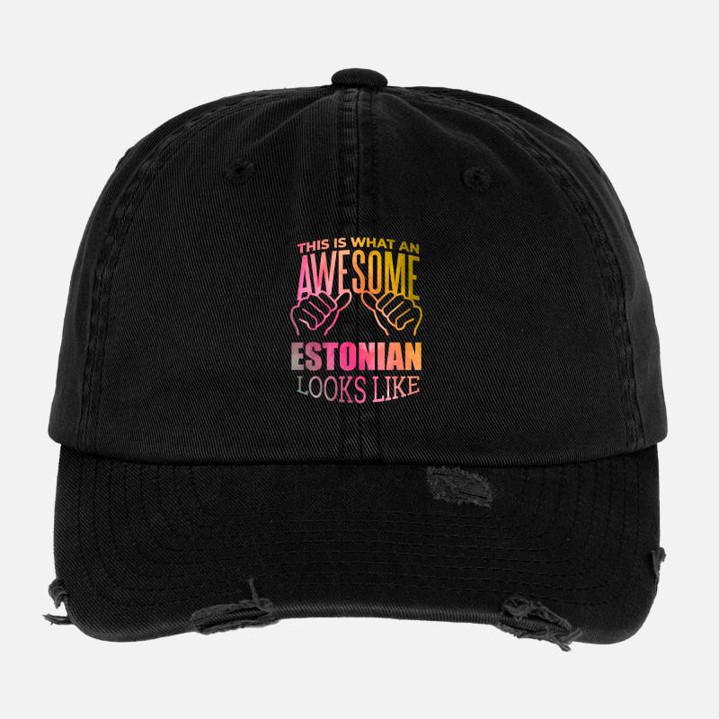 Estonie Casquette vintage effet usé Flexfit