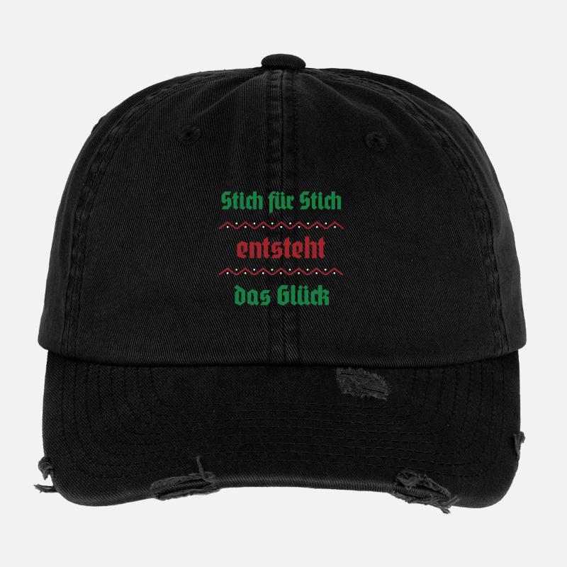 Stitch by stitch, happiness arises Flexfit Vintage Destroyed Cap