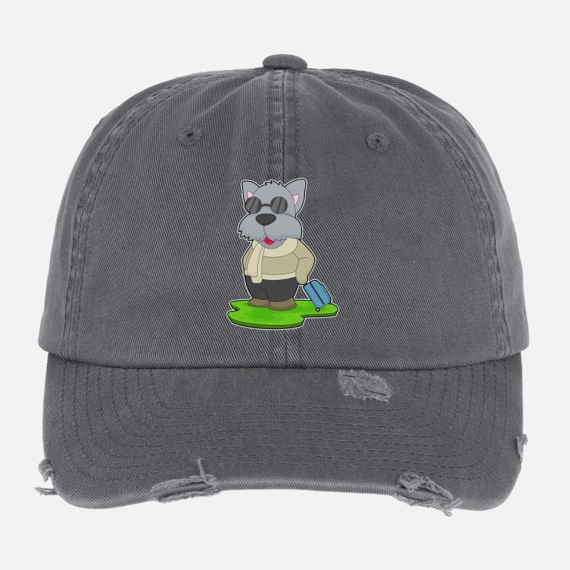 Valise de voyage pour chien Casquette vintage effet usé Flexfit