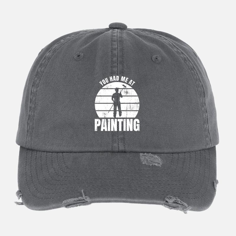 Funny Painter Saying Flexfit Vintage Destroyed Cap