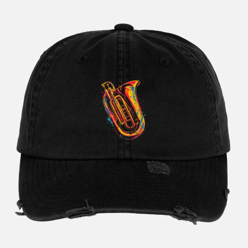 Tuba Graphic Flexfit Vintage Destroyed Cap