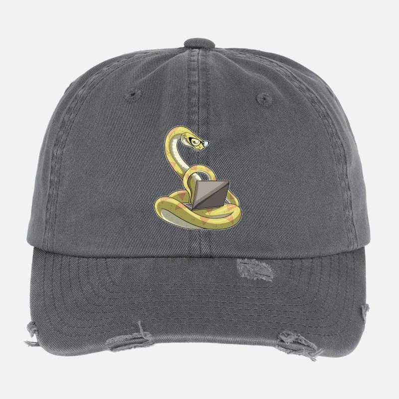 Schlange Laptop Flexfit Vintage Destroyed Cap