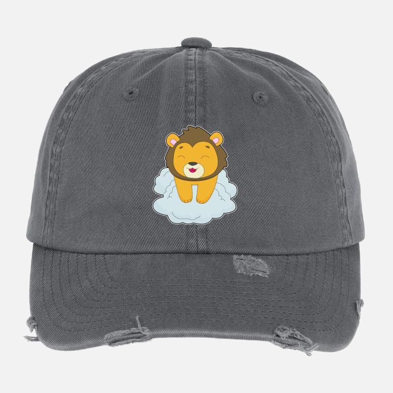 Nuages de lions Casquette vintage effet usé Flexfit