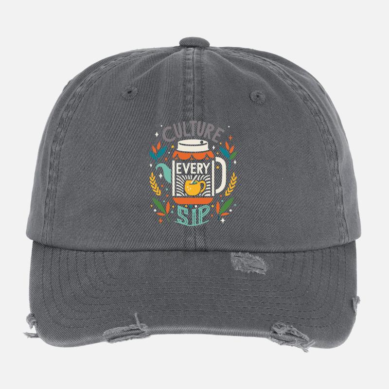 Angetrieben vom Kombucha Pilz Flexfit Vintage Destroyed Cap