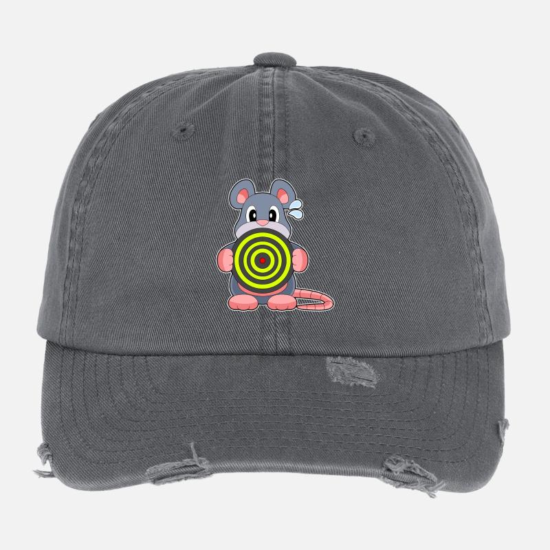 Cible de fléchettes de souris Casquette vintage effet usé Flexfit