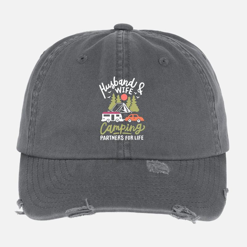 Camper Camping Flexfit Vintage Destroyed Cap