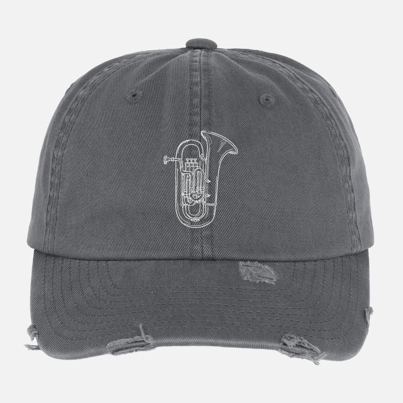 Tuba Sketch Flexfit Vintage Destroyed Cap