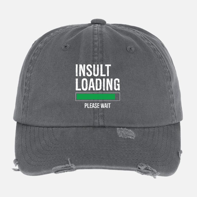 insult loading please wait Flexfit Vintage Destroyed Cap