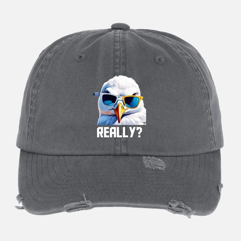 Really - Möwe mit Sonnebrille Flexfit Vintage Destroyed Cap