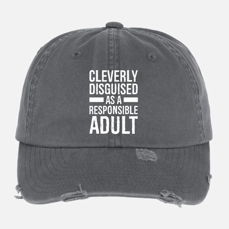 cleverly disguised as a responsible adult Casquette vintage effet usé Flexfit