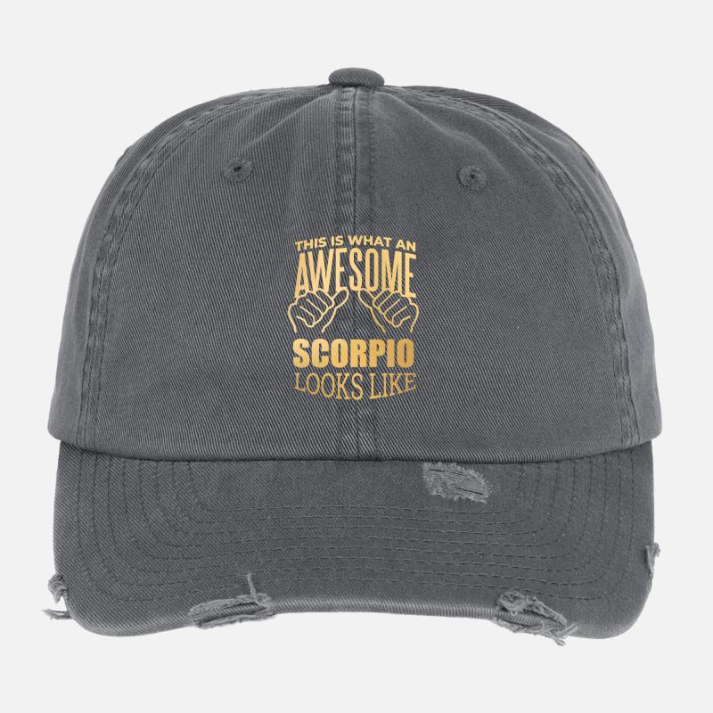Scorpio Flexfit Vintage Destroyed Cap