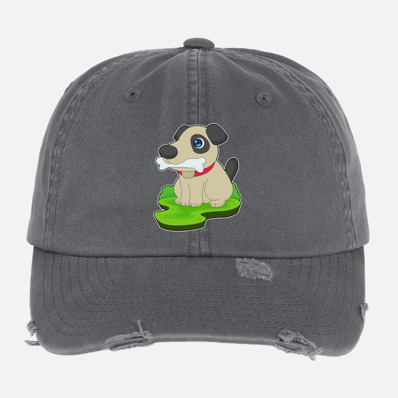 Hund Knochen Flexfit Vintage Destroyed Cap