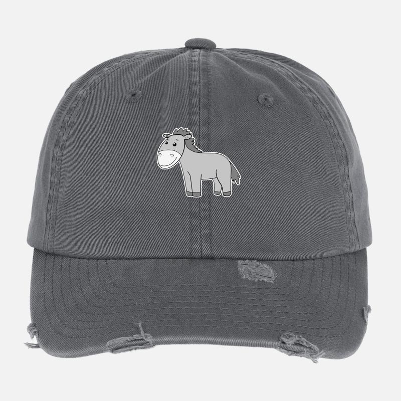 Motif âne bambin Casquette vintage effet usé Flexfit