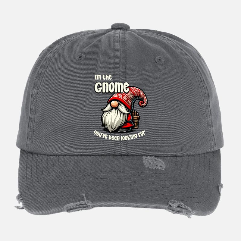 Conception de nain de Noël amusant Casquette vintage effet usé Flexfit