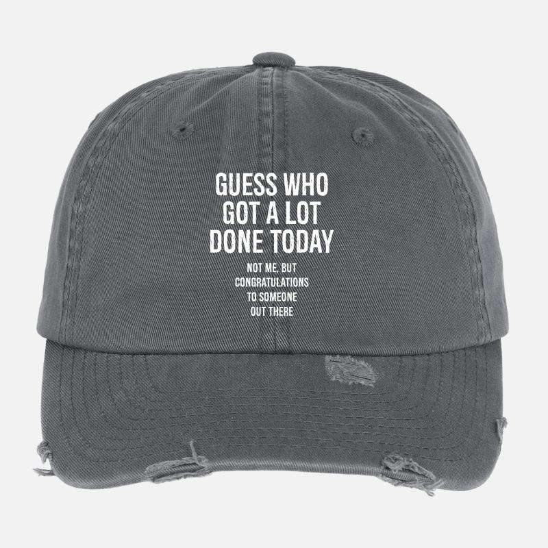 Devinez qui a fait beaucoup aujourd’hui Casquette vintage effet usé Flexfit