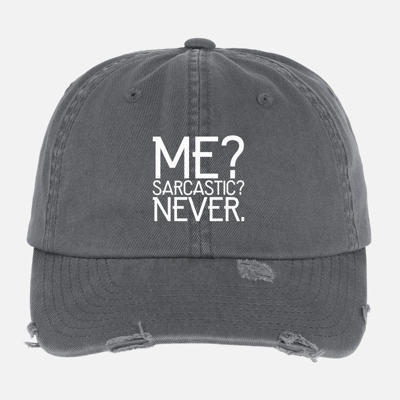 ich sarkastisch, nie Flexfit Vintage Destroyed Cap