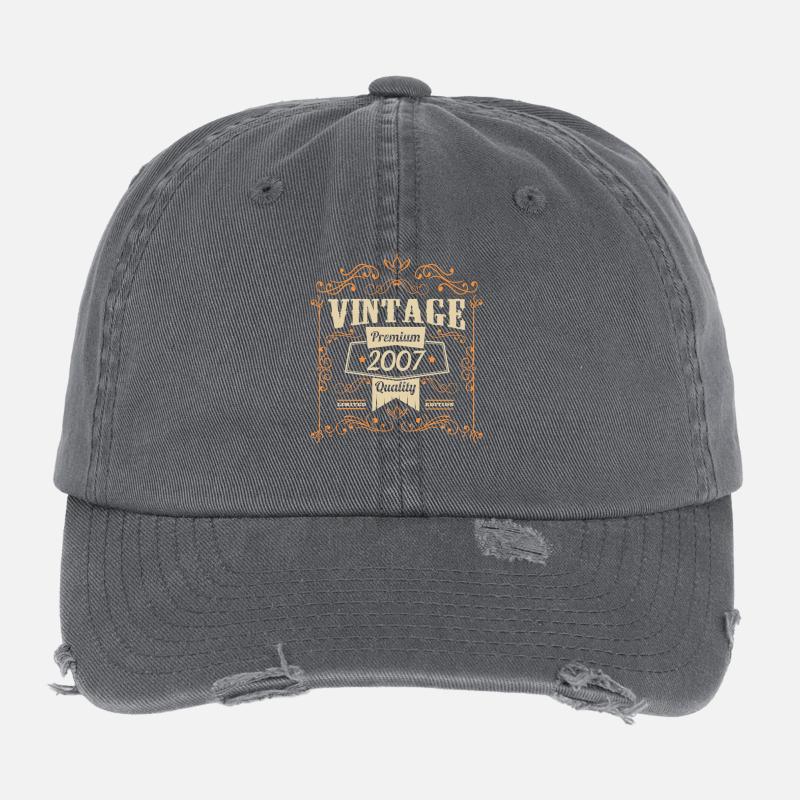 Millésime d’anniversaire 2007 Casquette vintage effet usé Flexfit