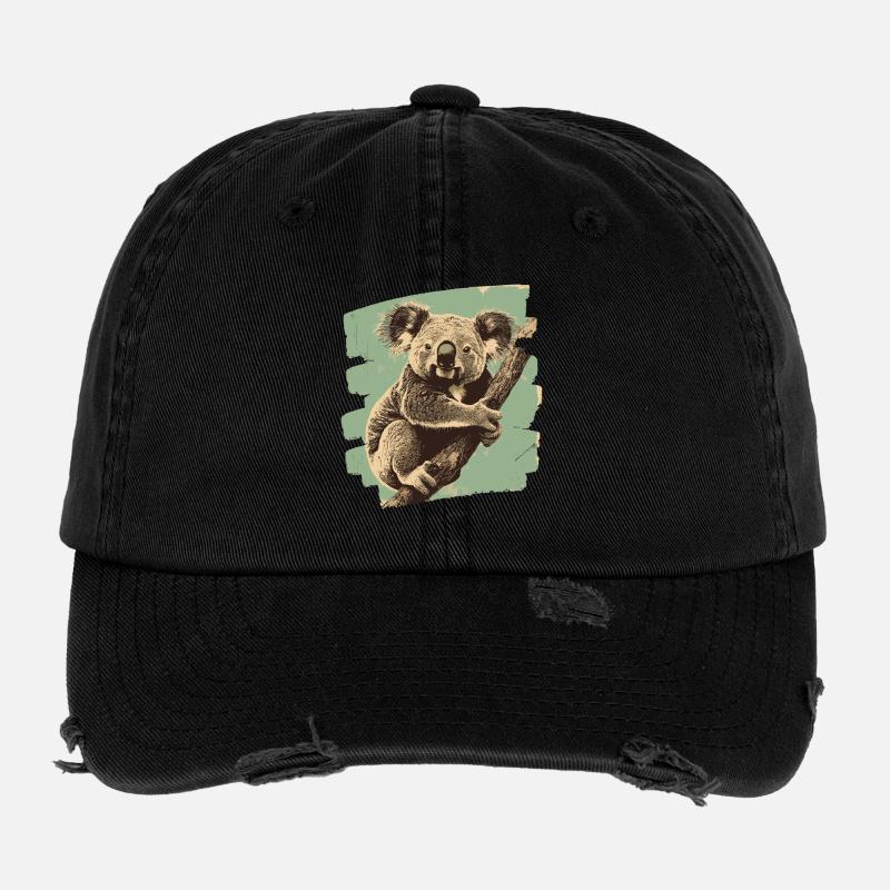 Ours Koala Casquette vintage effet usé Flexfit