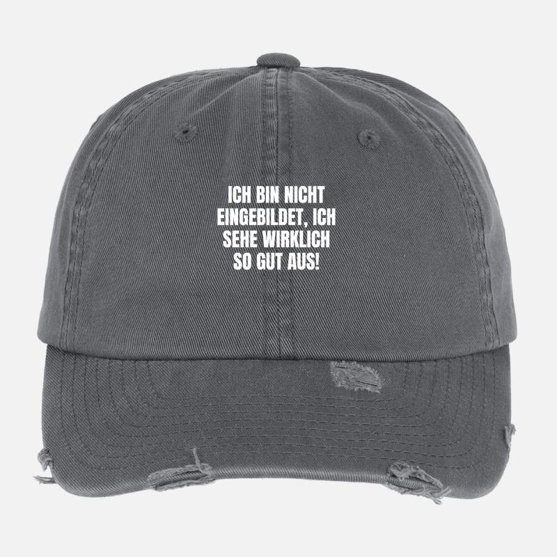nicht eingebildet sehe wirklich so gut aus Egoist Flexfit Vintage Destroyed Cap