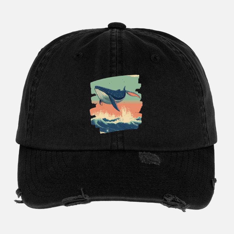Whale Flexfit Vintage Destroyed Cap