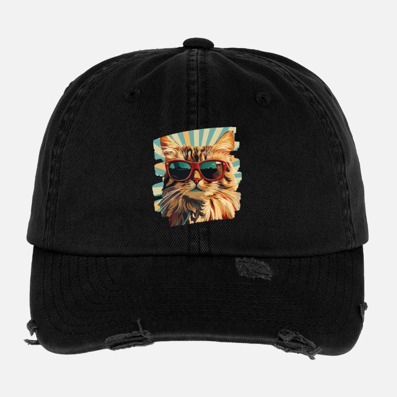 Maine Coon Flexfit Vintage Destroyed Cap