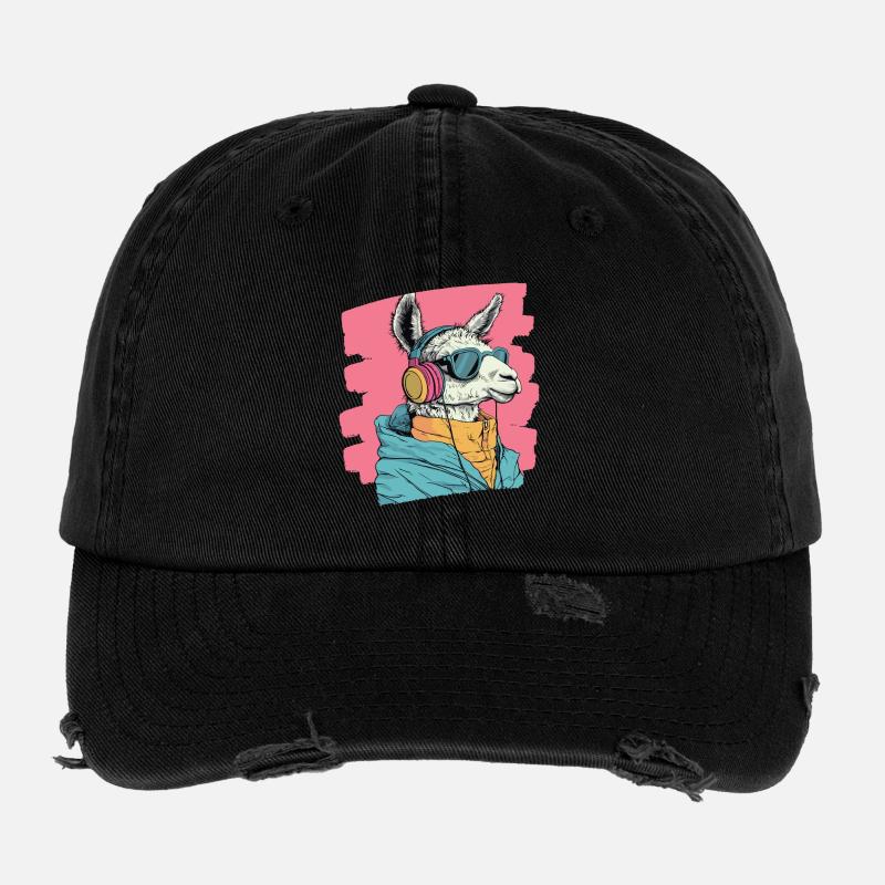Casque Llama Casquette vintage effet usé Flexfit