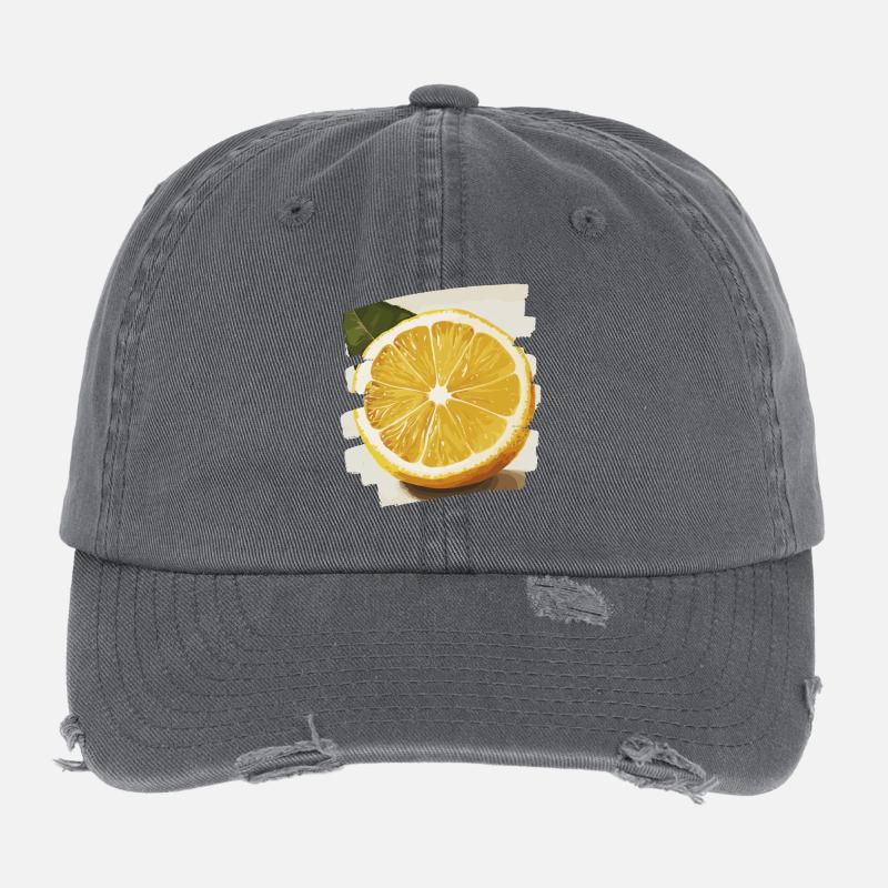 Citron Casquette vintage effet usé Flexfit