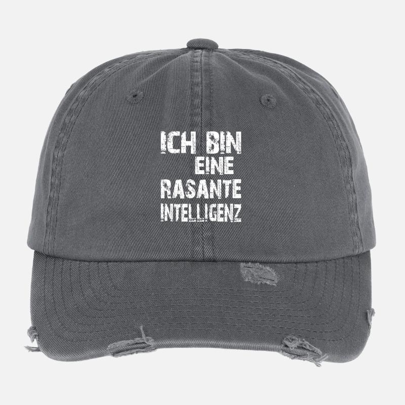 AI Saying: I am a fast-paced intelligence Flexfit Vintage Destroyed Cap