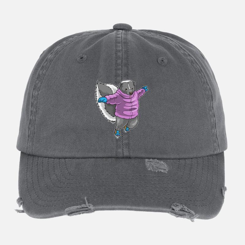 Skunk Patins à glace Casquette vintage effet usé Flexfit