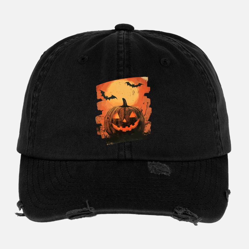 Halloween Kürbis Flexfit Vintage Destroyed Cap