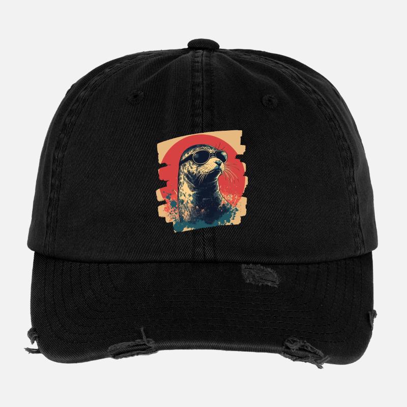 Phoque Casquette vintage effet usé Flexfit