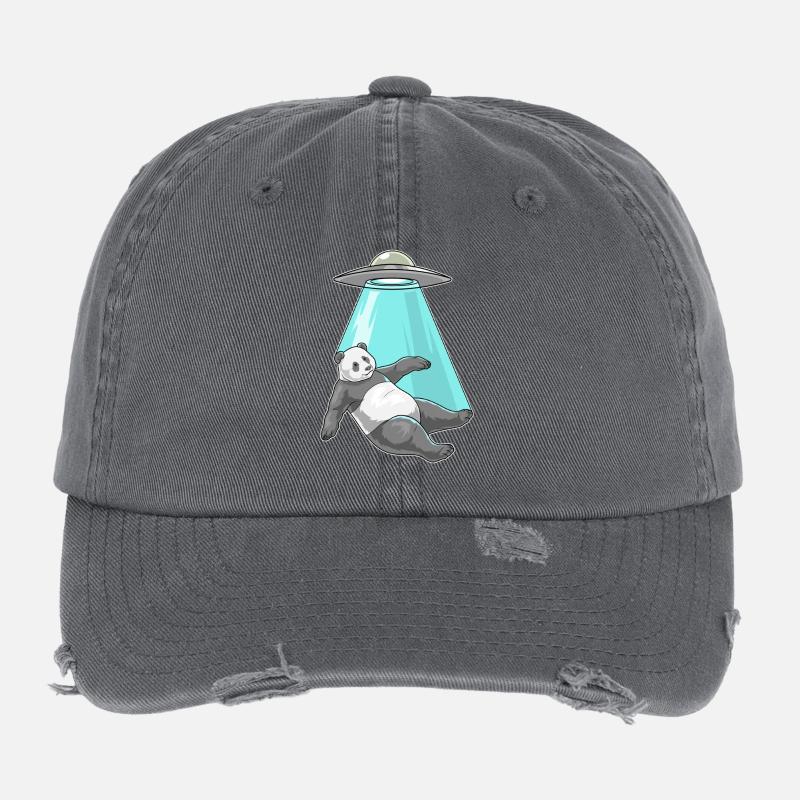 Vaisseau spatial Panda Casquette vintage effet usé Flexfit
