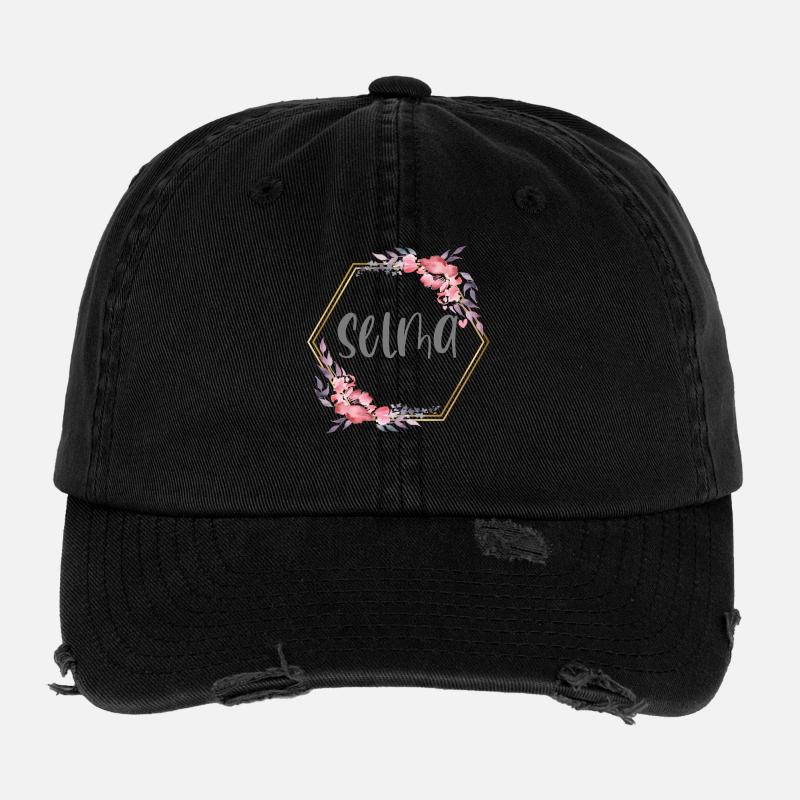 Selma Mädchen Name personalisiertes Geschenk Flexfit Vintage Destroyed Cap