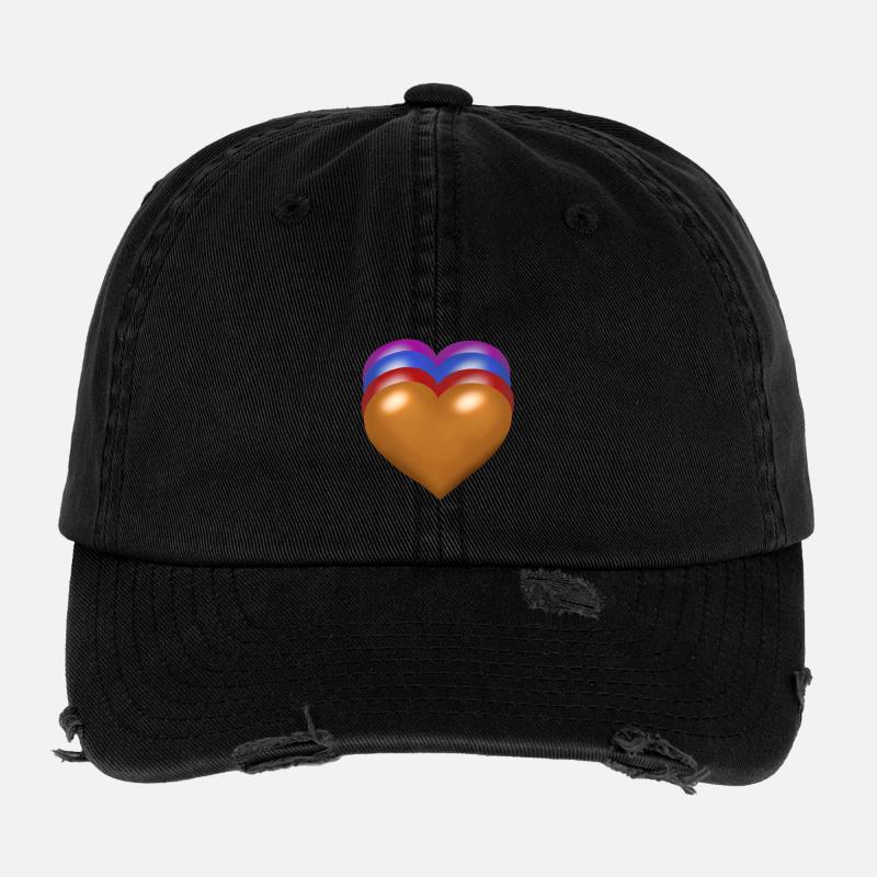 Herz Herzen herzlich Flexfit Vintage Destroyed Cap