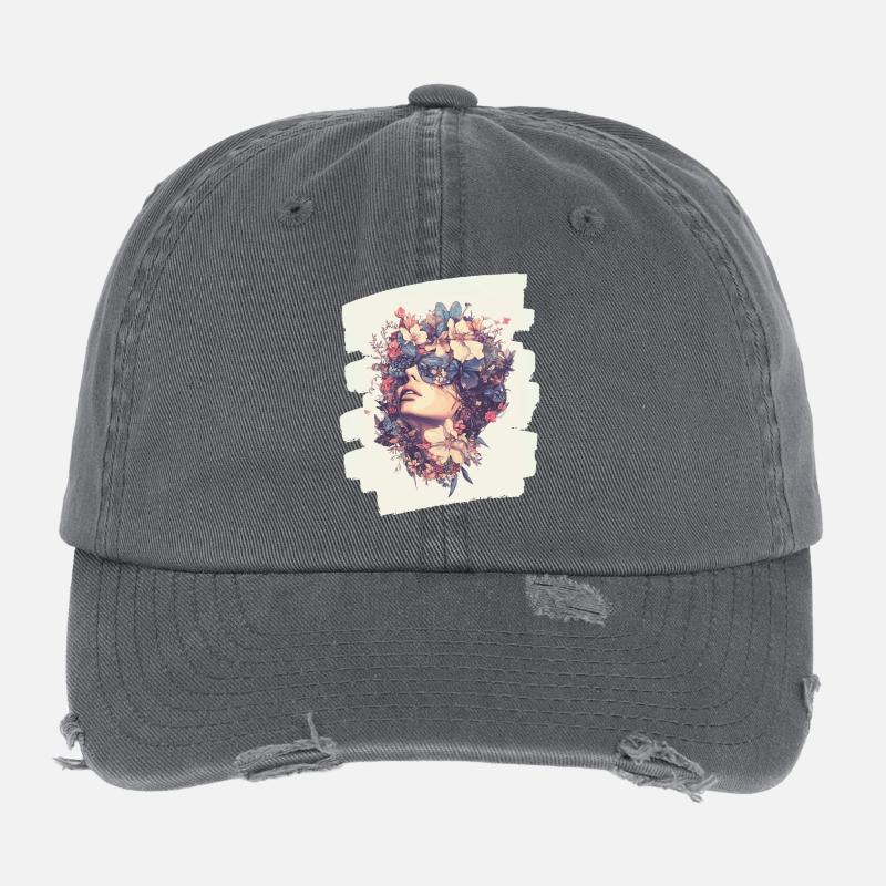 Spring Spring Beginning Flowers Flexfit Vintage Destroyed Cap