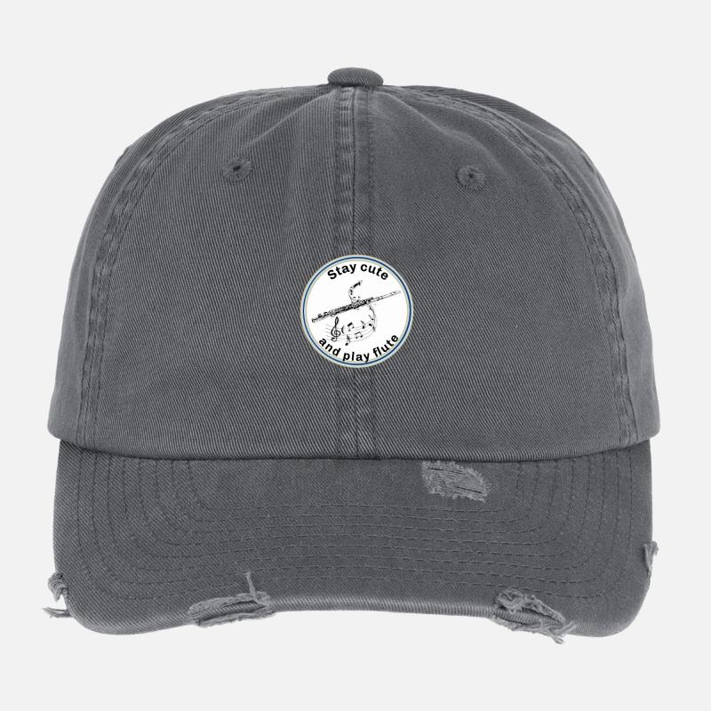 Flûte - Restez mignon et jouez de la flûte traversière Casquette vintage effet usé Flexfit