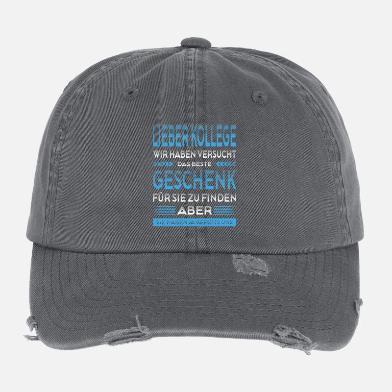 Kollege Abschied Geschenke Abschiedsgeschenk Flexfit Vintage Destroyed Cap