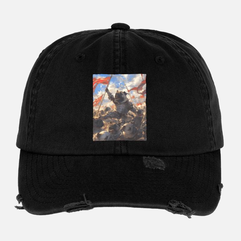 Épique, Carlin, Révolution, Peinture Astucieuse Casquette vintage effet usé Flexfit