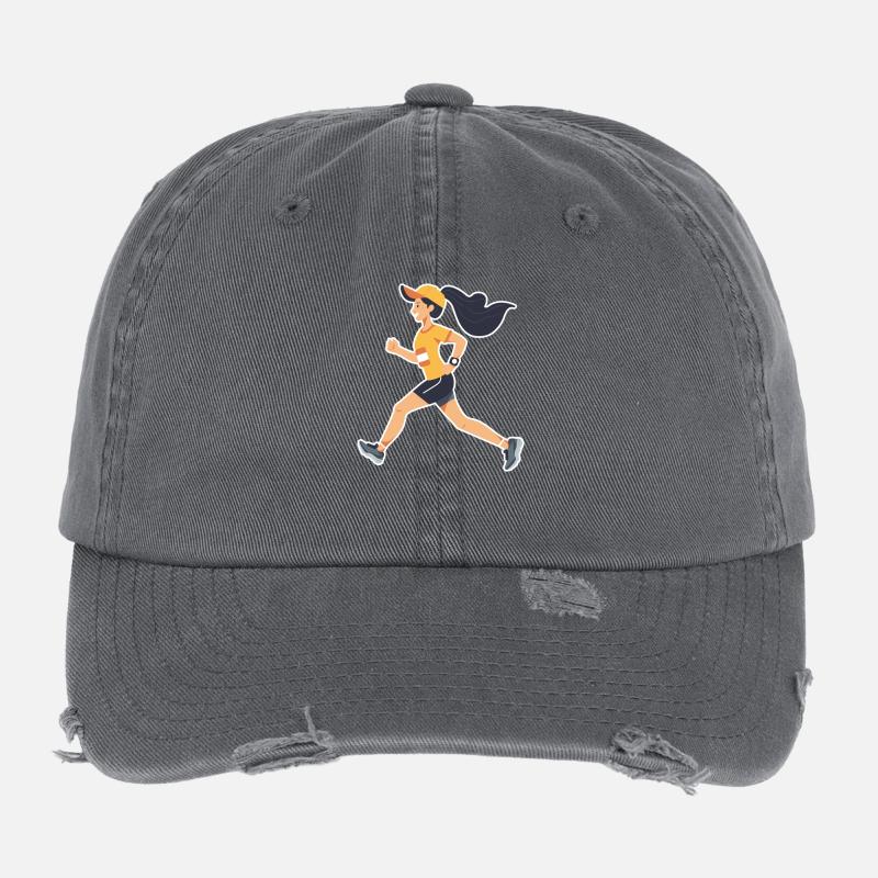 Bande dessinée de coureur Casquette vintage effet usé Flexfit
