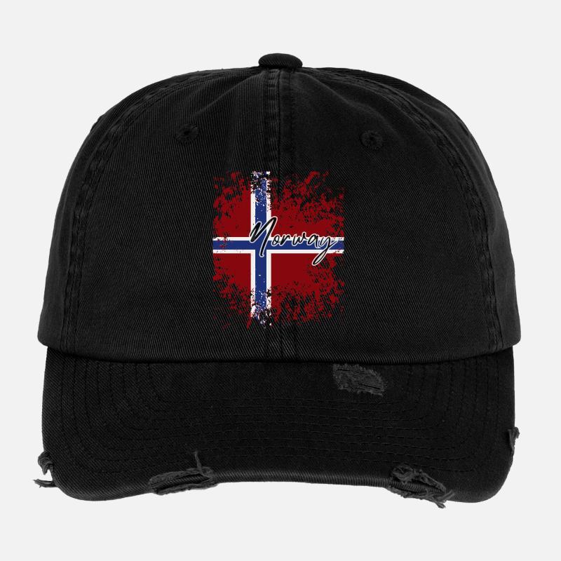 Norwegian Pride, ich liebe Norwegen Flexfit Vintage Destroyed Cap