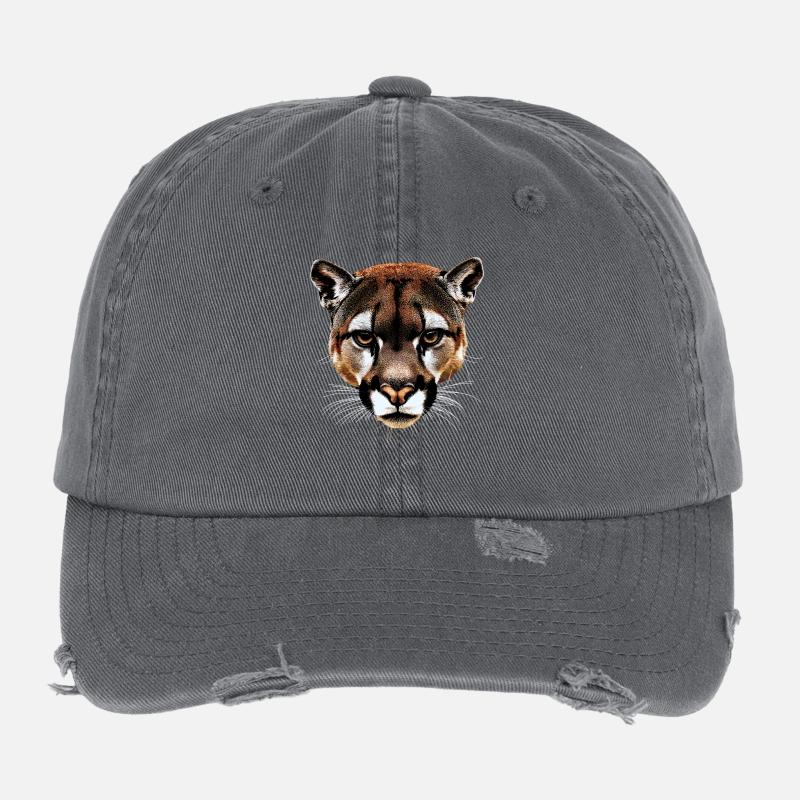 Panthère léopard gros chat mignon gros chat chats Casquette vintage effet usé Flexfit