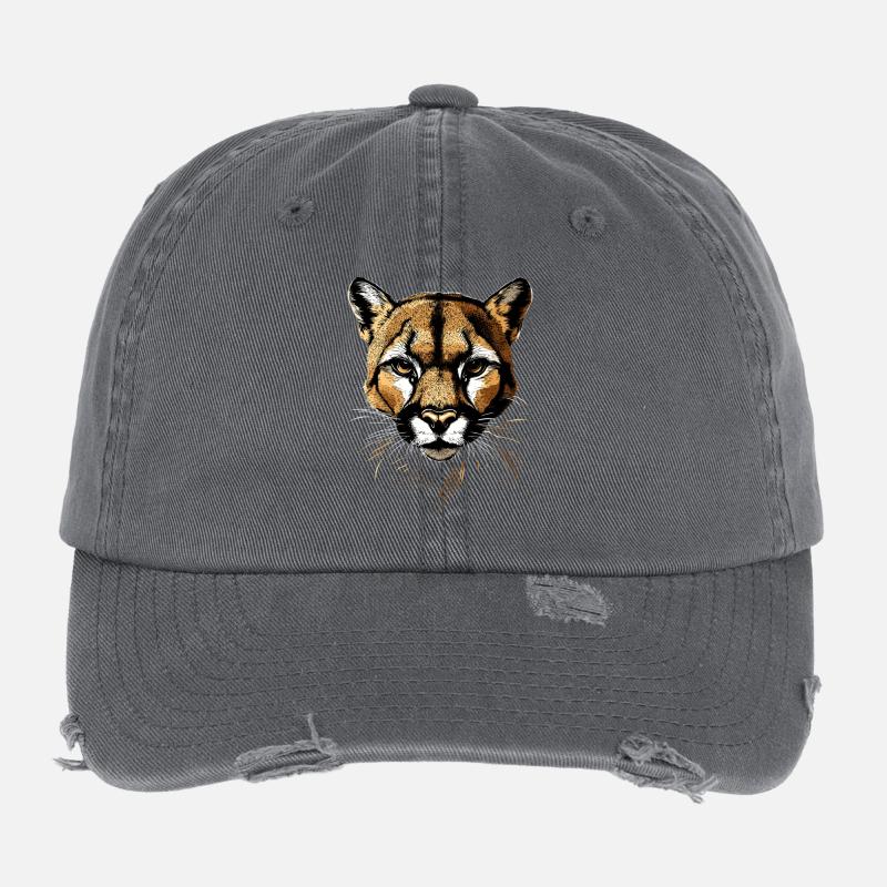 Panthère léopard gros chat mignon gros chat chats Casquette vintage effet usé Flexfit