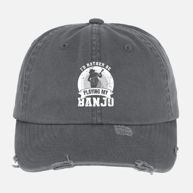 Je préfère jouer de mon banjo Casquette vintage effet usé Flexfit