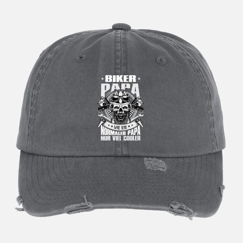 Biker Motorradfahrer Motorrad Geschenke Geburtstag Flexfit Vintage Destroyed Cap